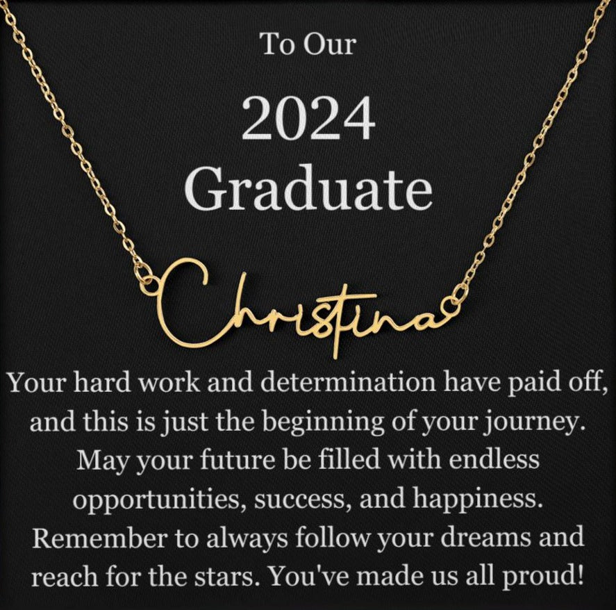 Personalized Name Necklace For Your 2024 Graduate