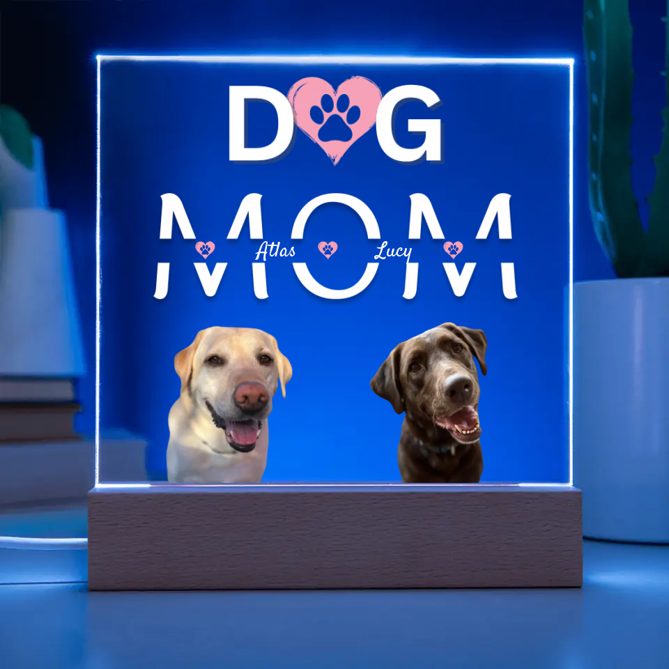 Personalized Dog Mom LED Acrylic