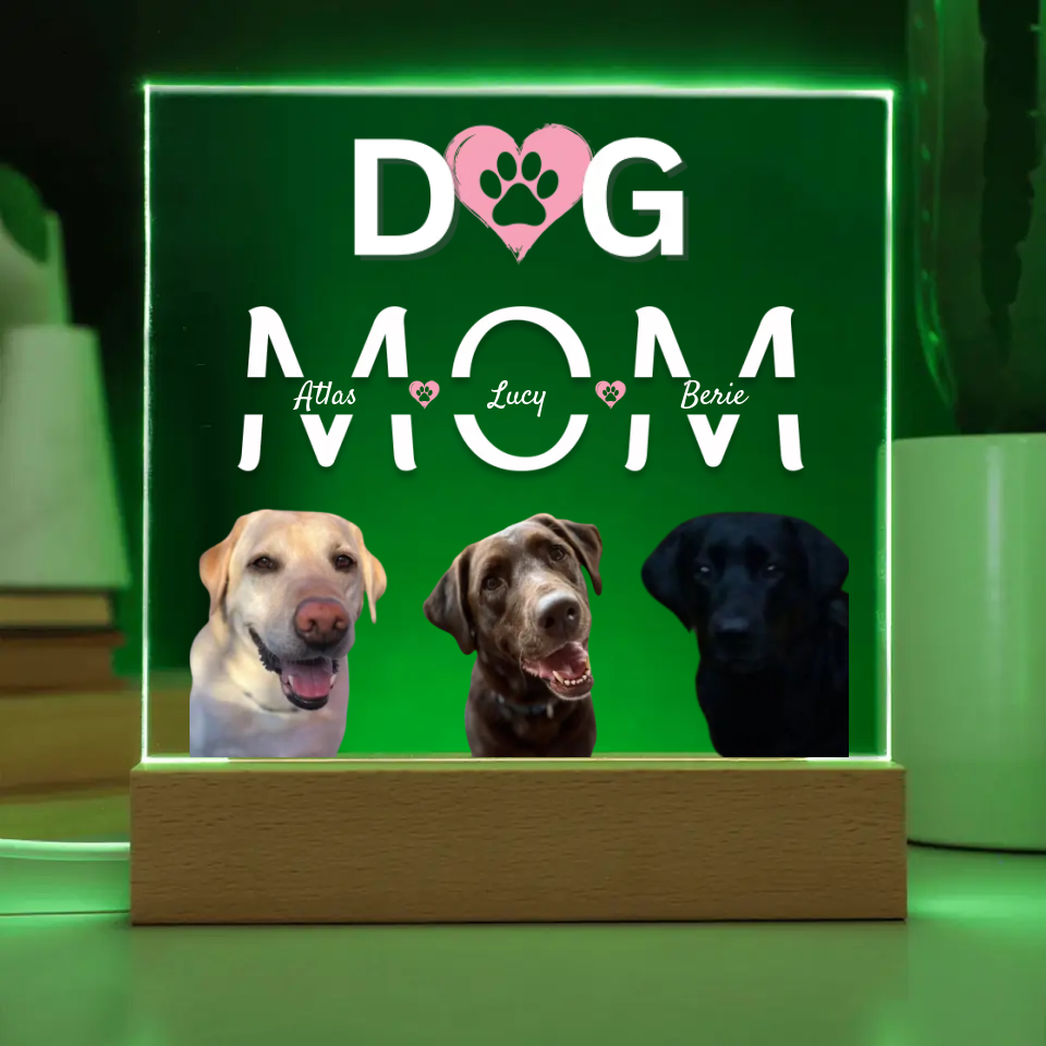 Personalized Dog Mom LED Acrylic