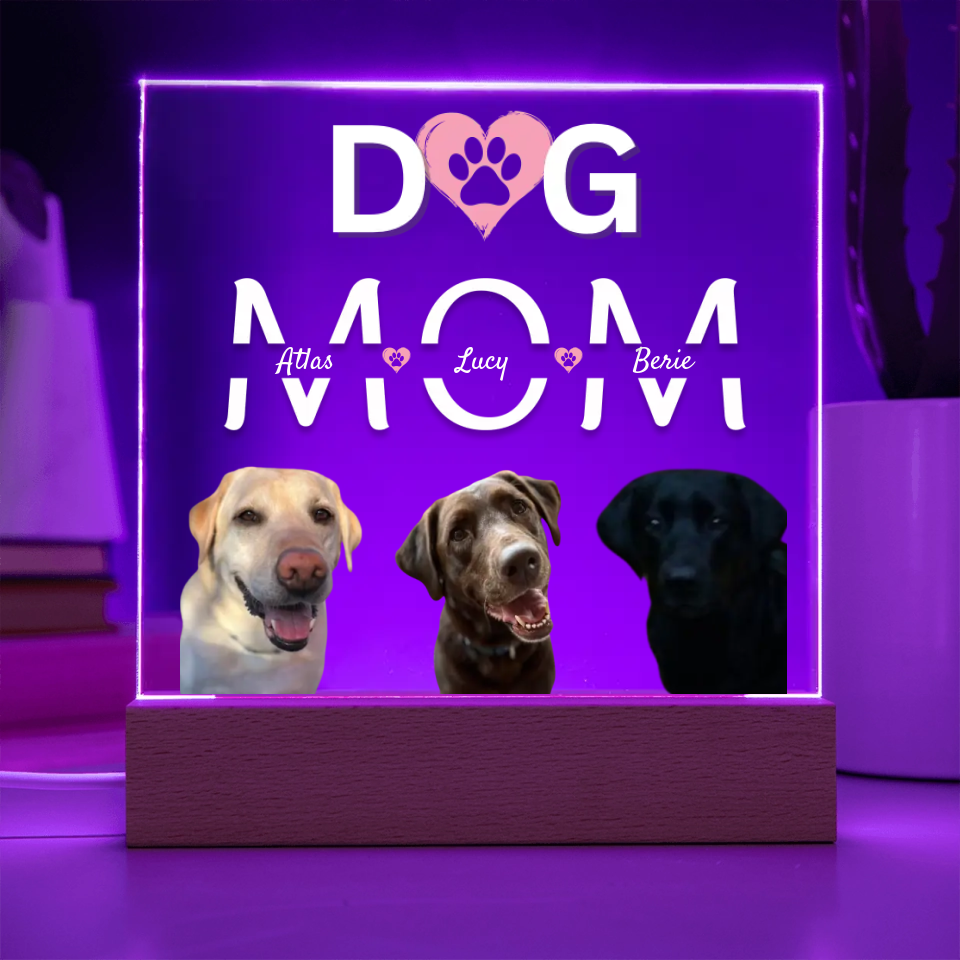 Personalized Dog Mom LED Acrylic