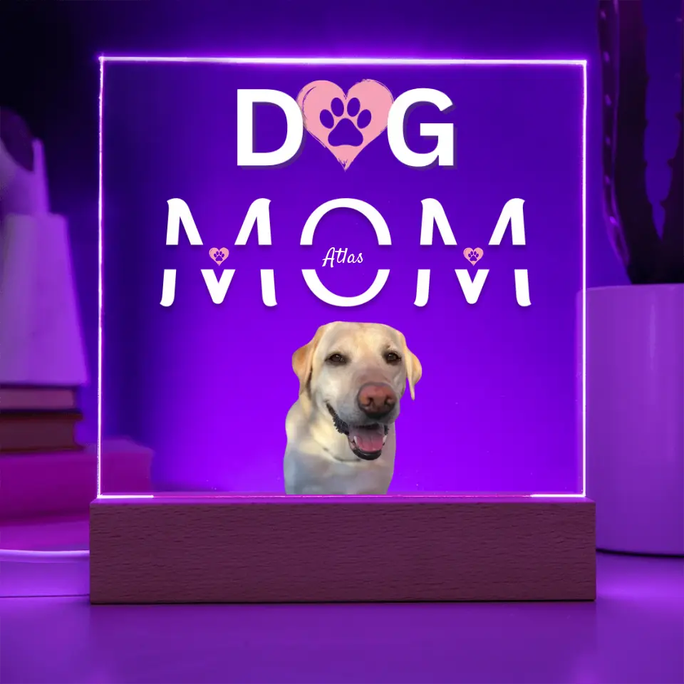 Personalized Dog Mom LED Acrylic