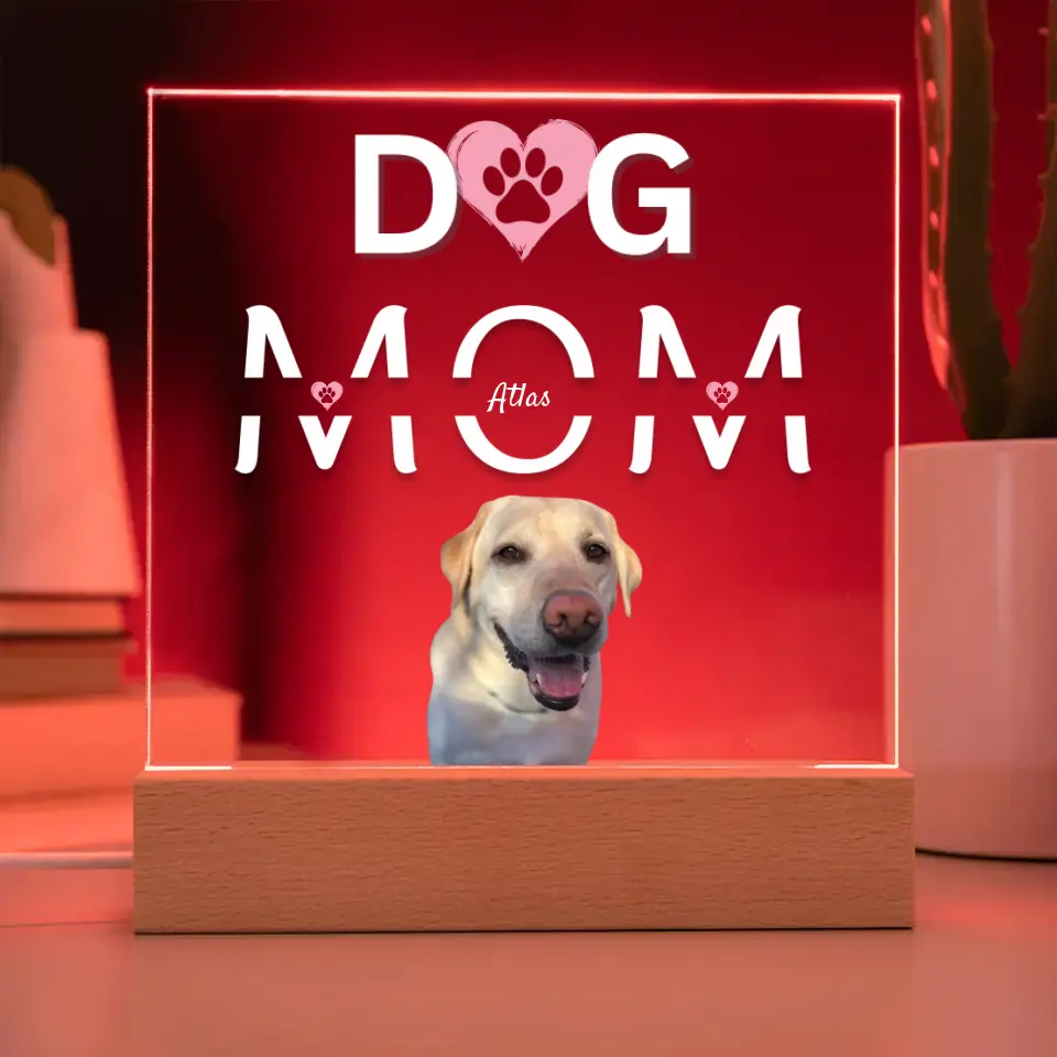 Personalized Dog Mom LED Acrylic