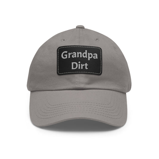 Dad Hat with Leather Patch (Rectangle)