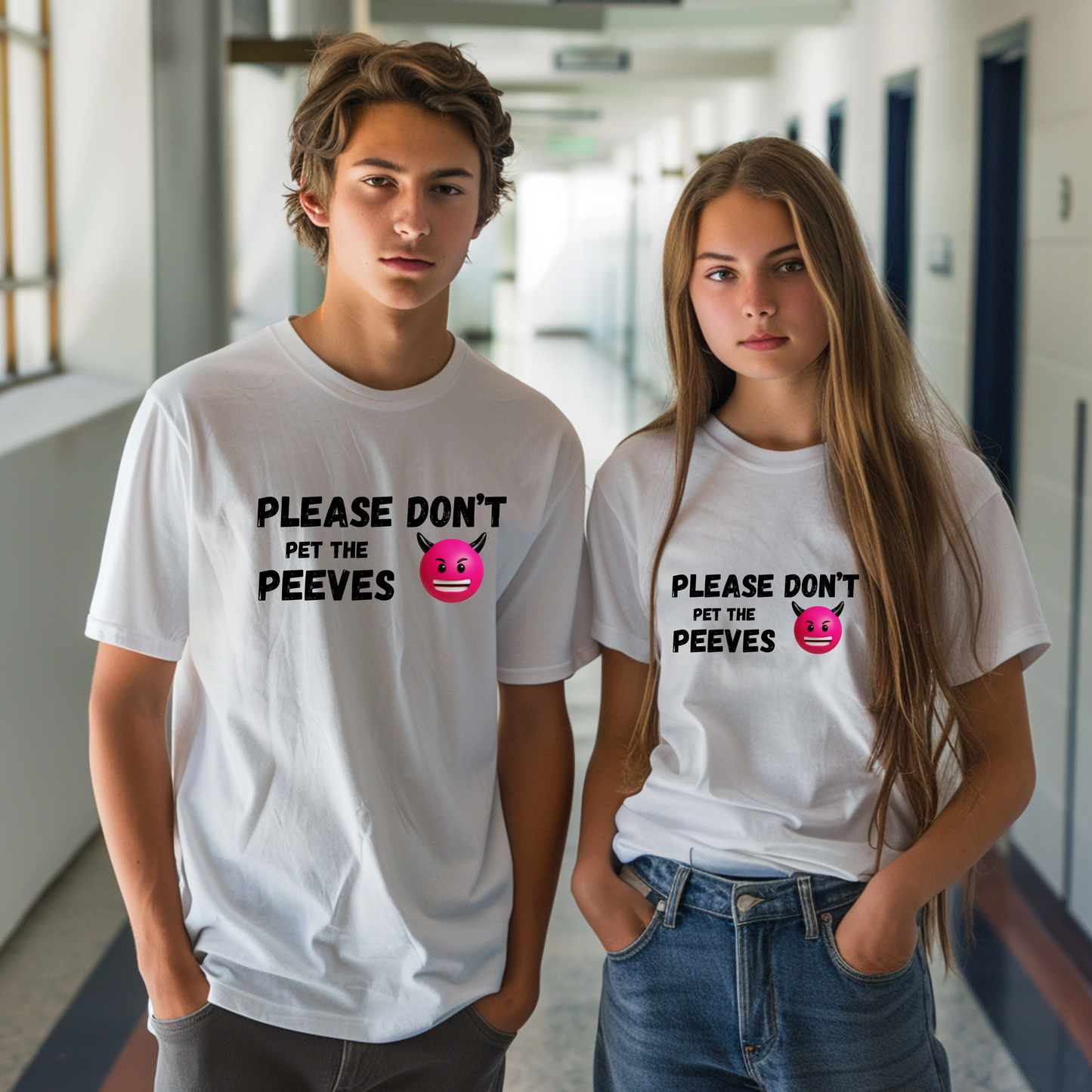 "Please Don't Pet The Peeves" - Performance Unisex Crewneck T-shirt