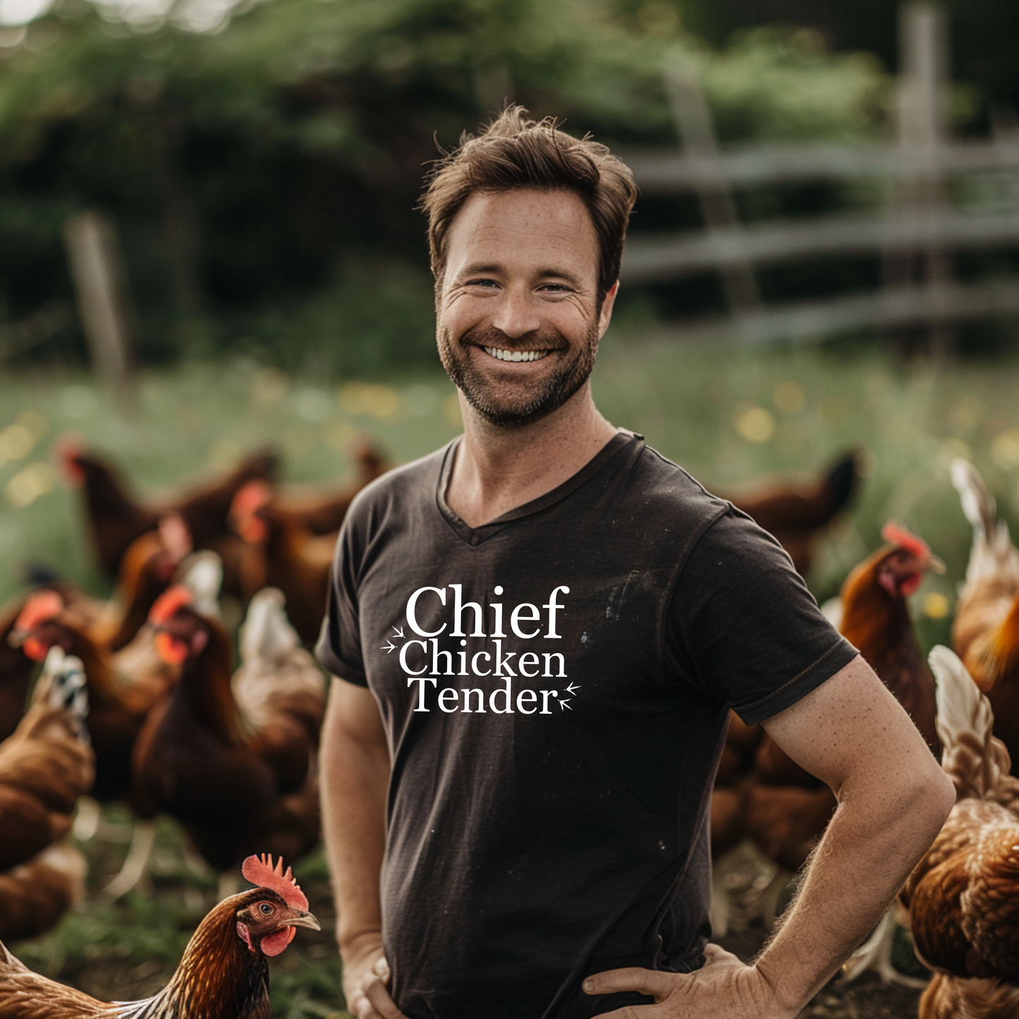 "Chief Chicken Tender" - Premium Unisex Crewneck T-shirt