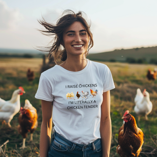 "I'm Literally A Chicken Tender" - Premium Unisex Crewneck T-shirt