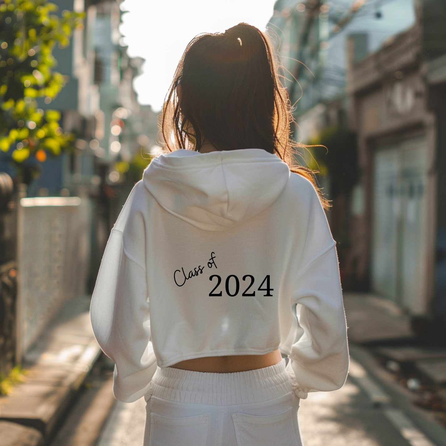 Personalized Class of 2024 - Women's Cropped Hoodie