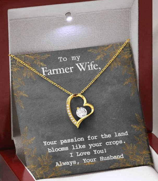 Forever Love To My Farmer Wife Necklace