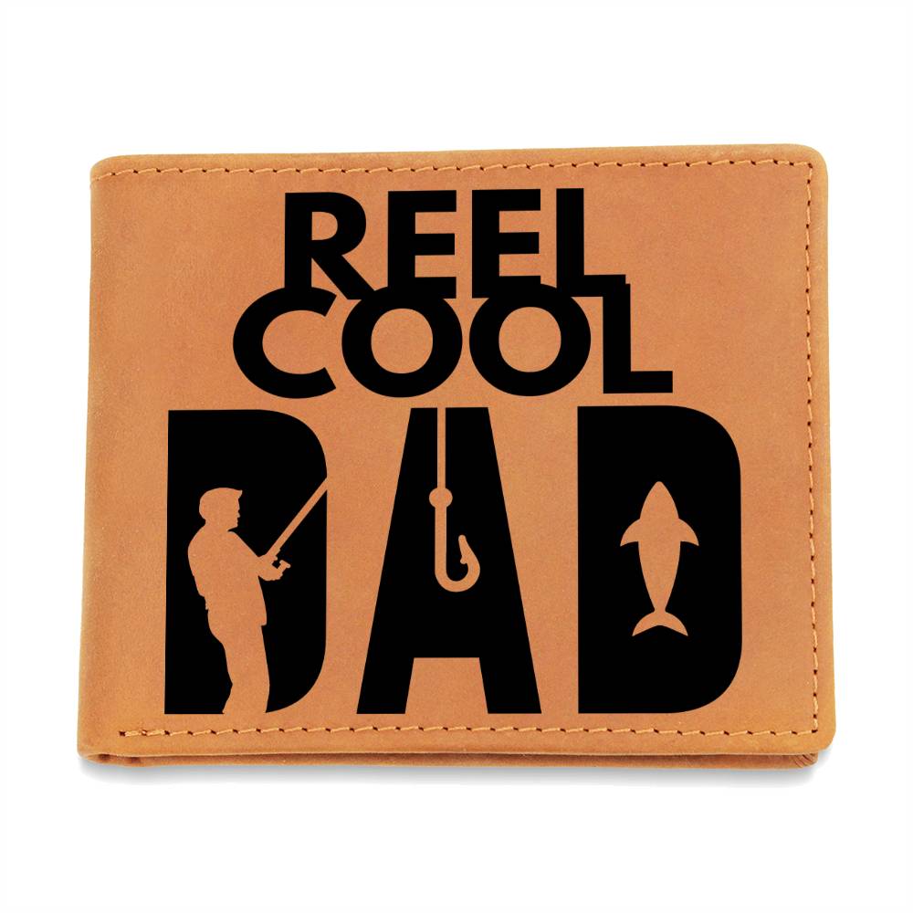 "REEL COOL DAD" - Genuine Leather Wallet