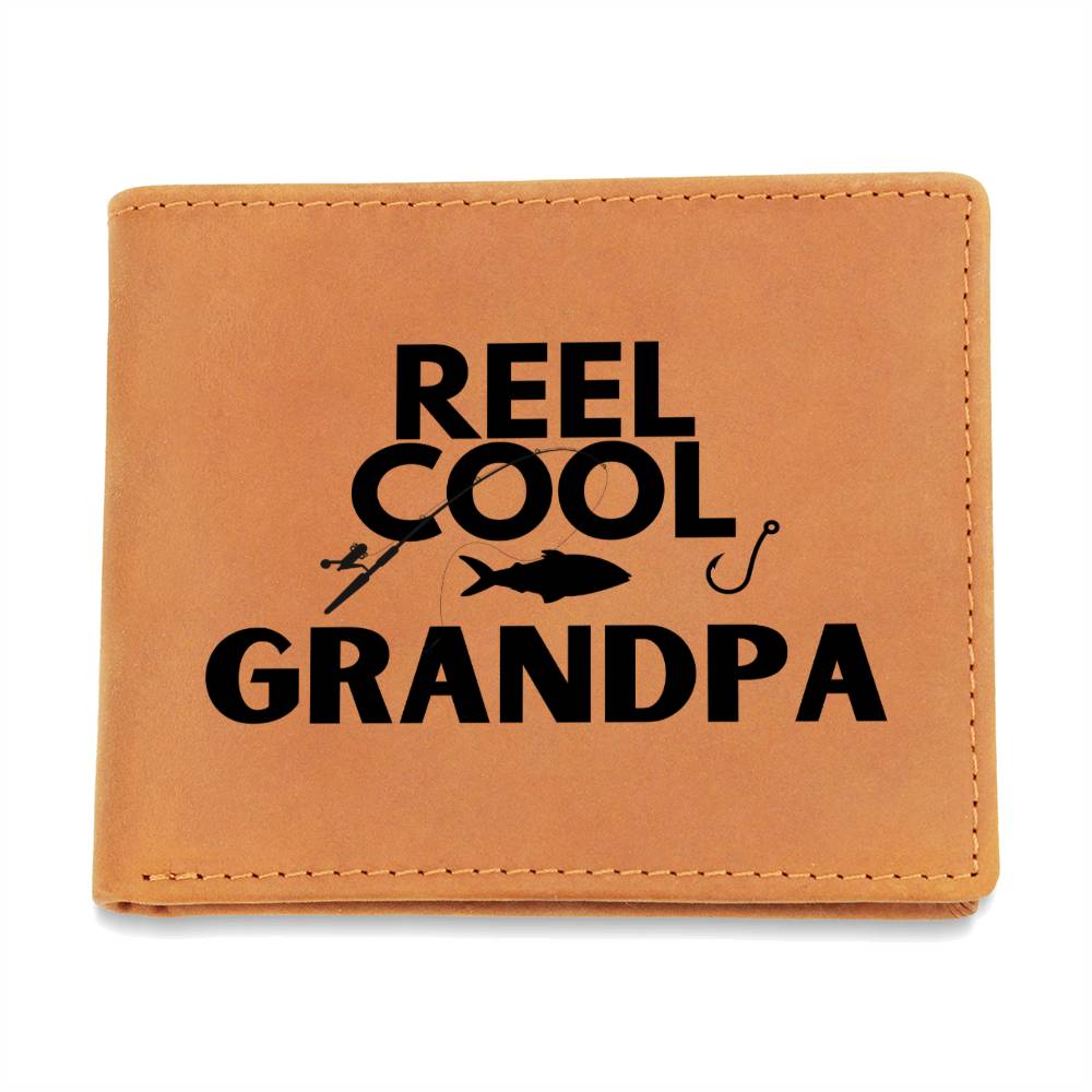 "REEL COOL GRANDPA" - Genuine Leather Wallet