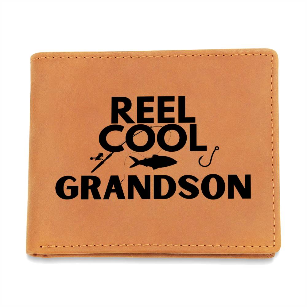 "REEL COOL GRANDSON" - Genuine Leather Wallet