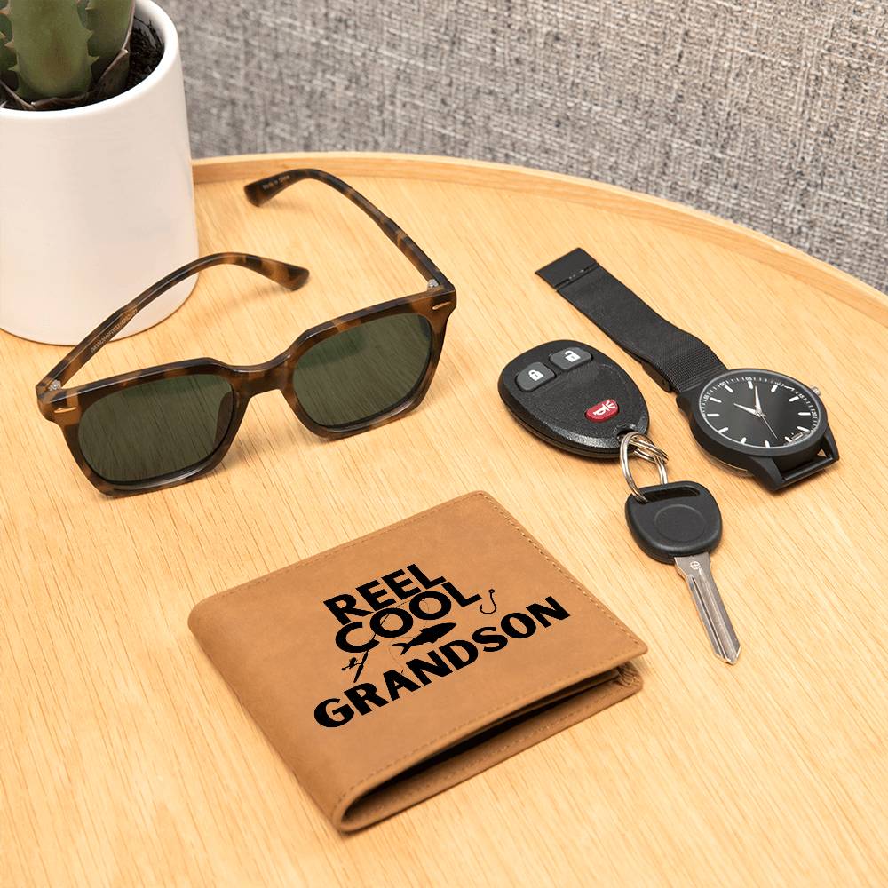 "REEL COOL GRANDSON" - Genuine Leather Wallet