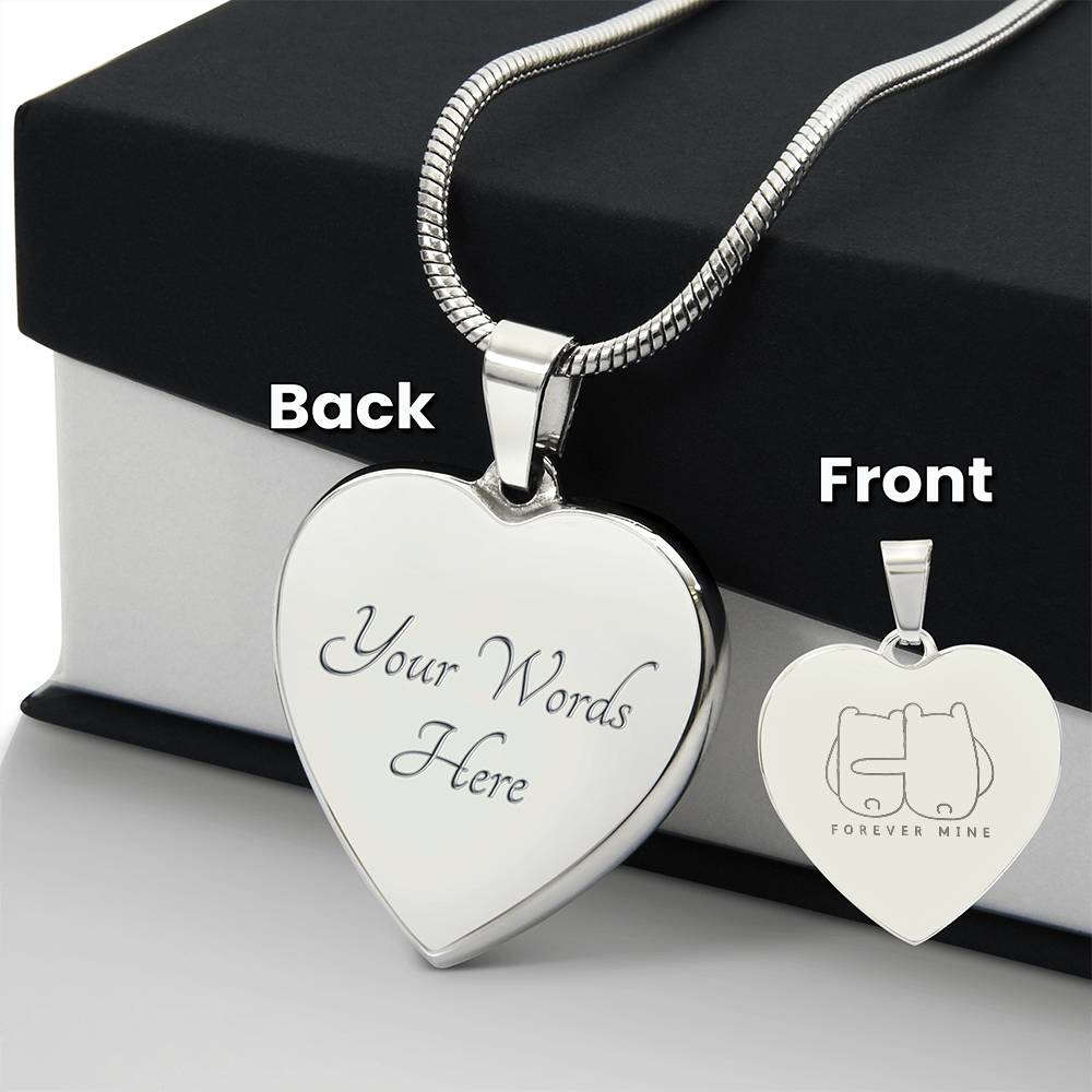 "Forever Mine" - Personalized Engraved Heart Necklace