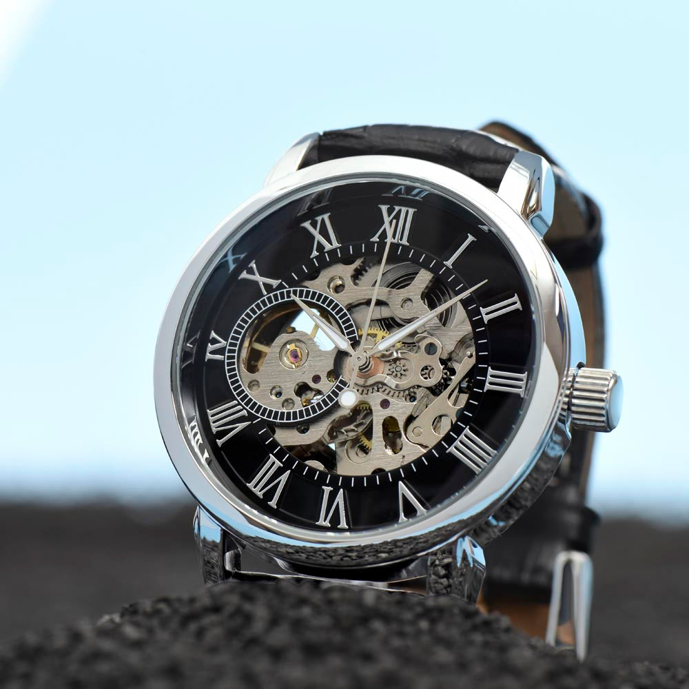 "Where The Spirit Of The Lord Is, There Is Freedom" - Men's Openwork Watch