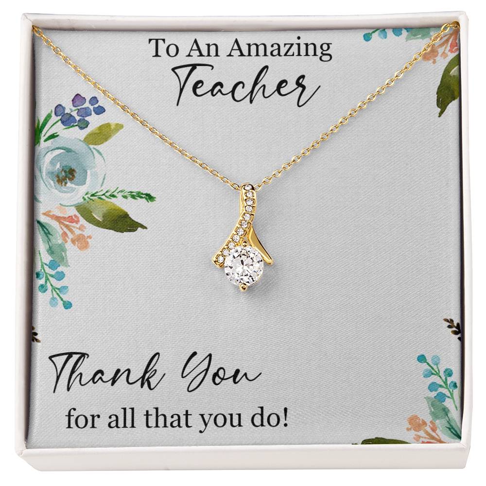 Thank You Teacher Alluring Beauty  Necklace