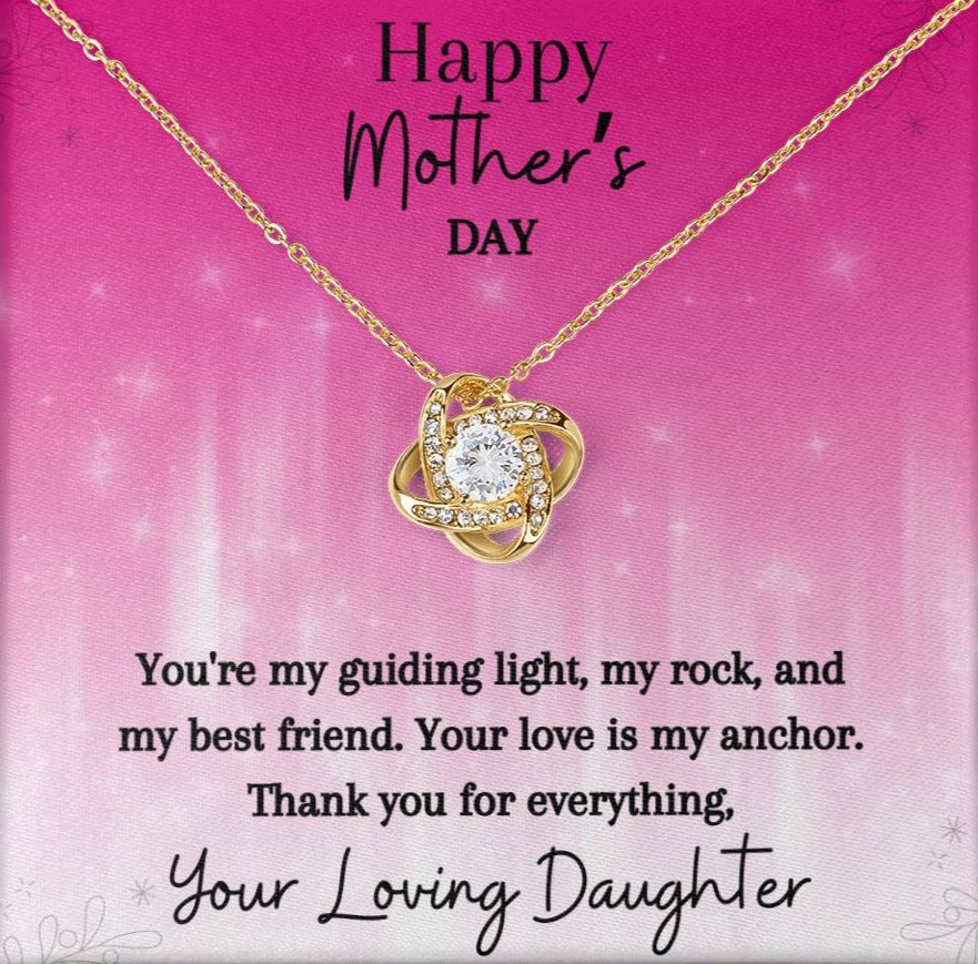 "You're My Guiding Light" - Happy Mother's Day Love Knot Necklace