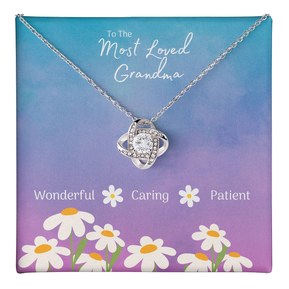 To The Most Loved Grandma - Love Knot Necklace