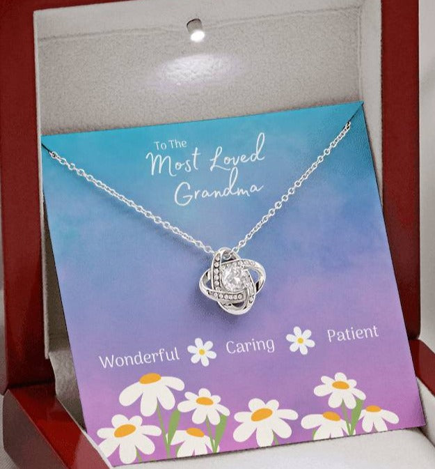 To The Most Loved Grandma - Love Knot Necklace