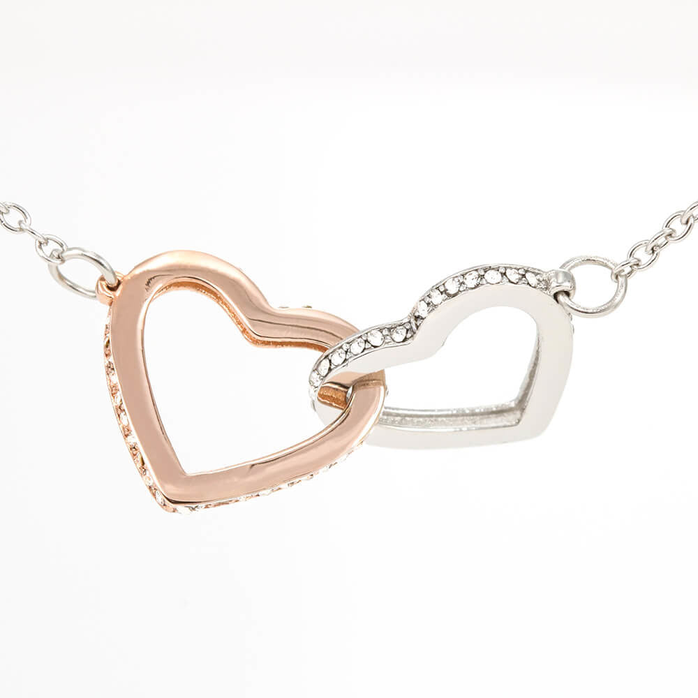 "We Navigate The Journey, Hand In Hand..." - Interlocking Hearts Necklace