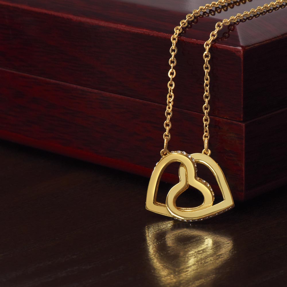 "We Navigate The Journey, Hand In Hand..." - Interlocking Hearts Necklace