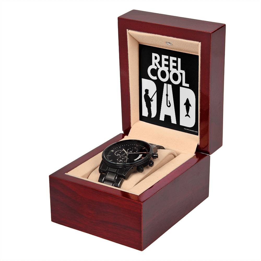 "REEL COOL DAD" - Chronographic Watch With LED Luxury Box