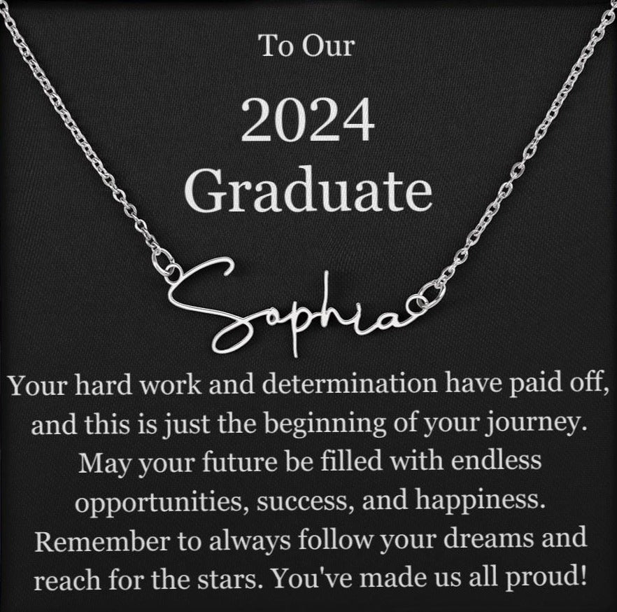 Personalized Name Necklace For Your 2024 Graduate