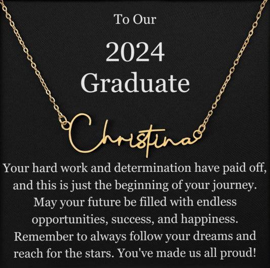 Personalized Name Necklace For Your 2024 Graduate