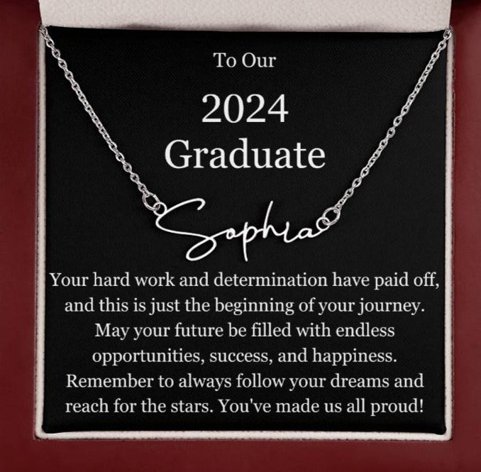 Personalized Name Necklace For Your 2024 Graduate