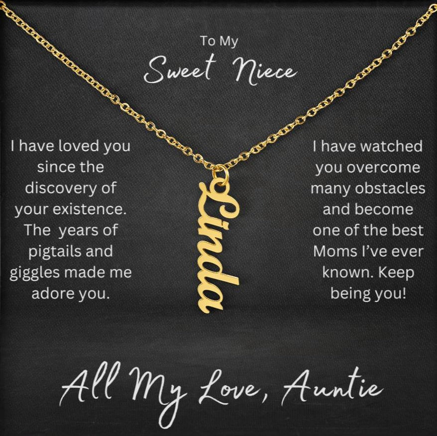 To My Sweet Niece - Personalized Name Necklace - 1-3 Names