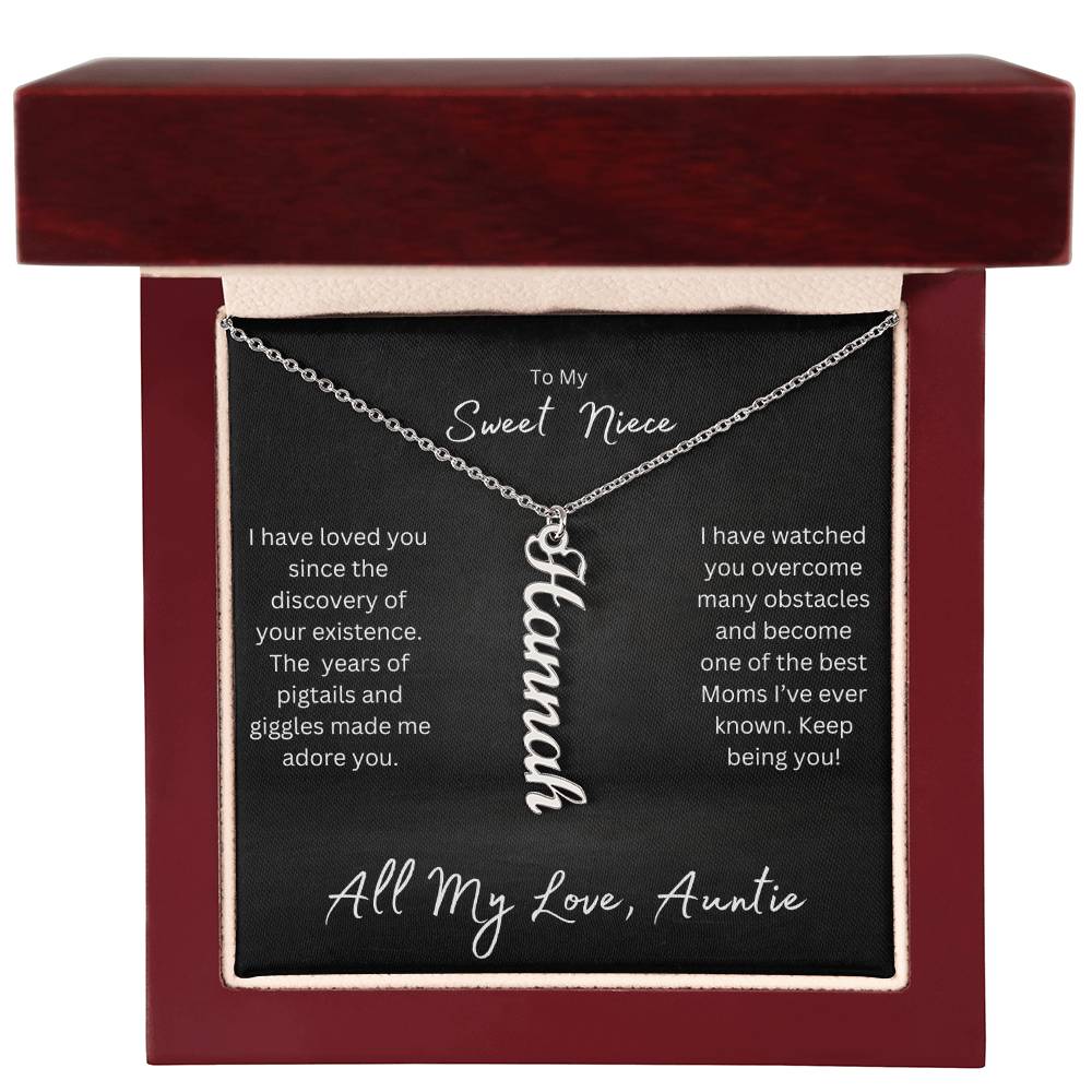 To My Sweet Niece - Personalized Name Necklace - 1-3 Names