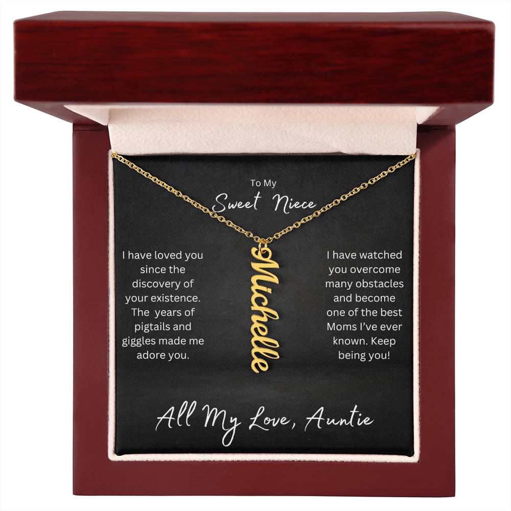 To My Sweet Niece - Personalized Name Necklace - 1-3 Names