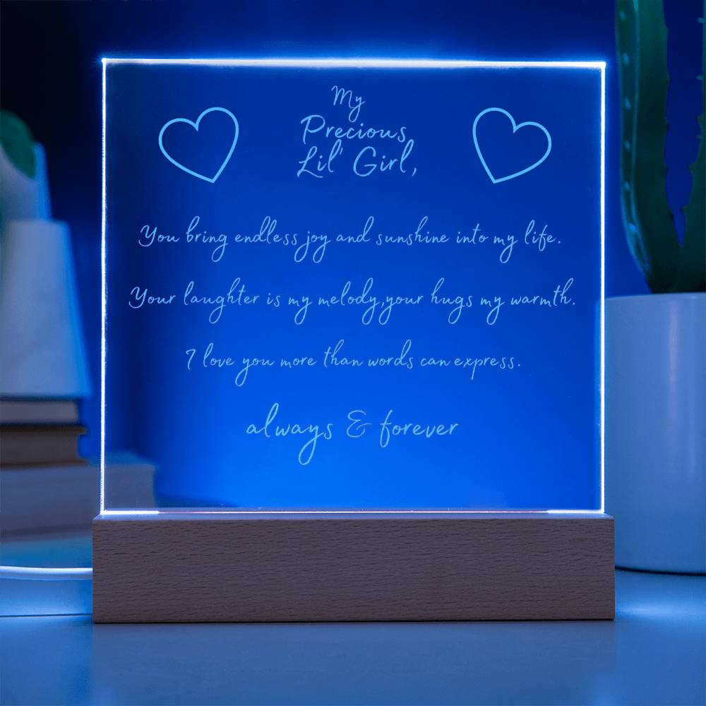 "You Bring Endless Joy And Sunshine Into My Life" Multi-Color LED Nightlight