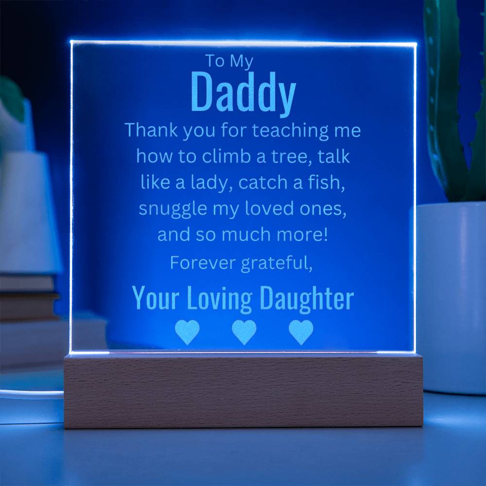 Thank You, Daddy - LED Acrylic Plaque