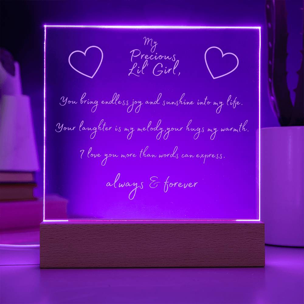 "You Bring Endless Joy And Sunshine Into My Life" Multi-Color LED Nightlight