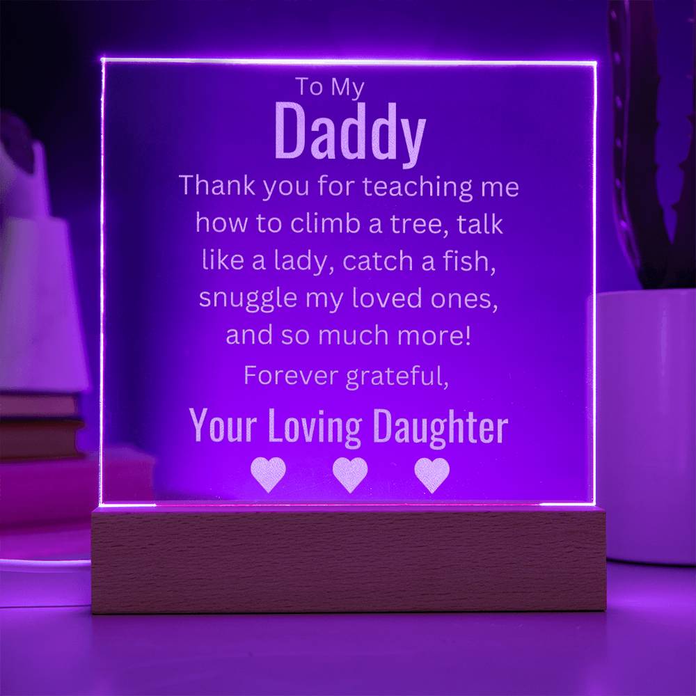 Thank You, Daddy - LED Acrylic Plaque