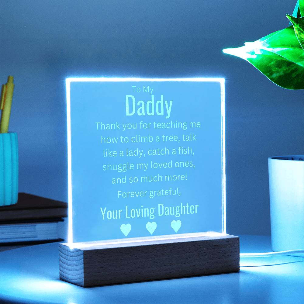 Thank You, Daddy - LED Acrylic Plaque