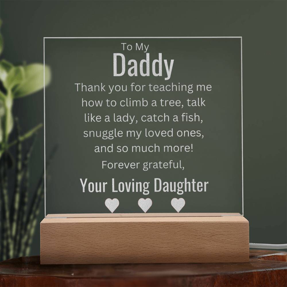 Thank You, Daddy - LED Acrylic Plaque