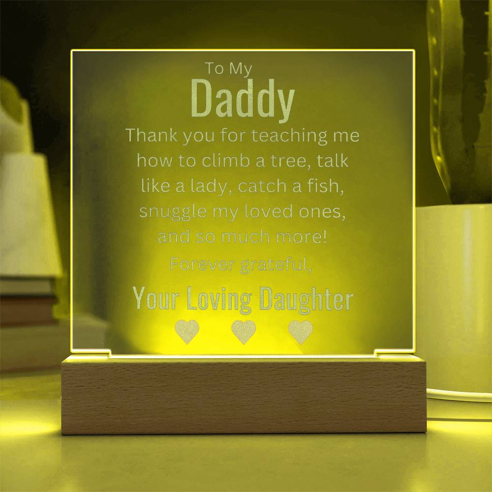 Thank You, Daddy - LED Acrylic Plaque