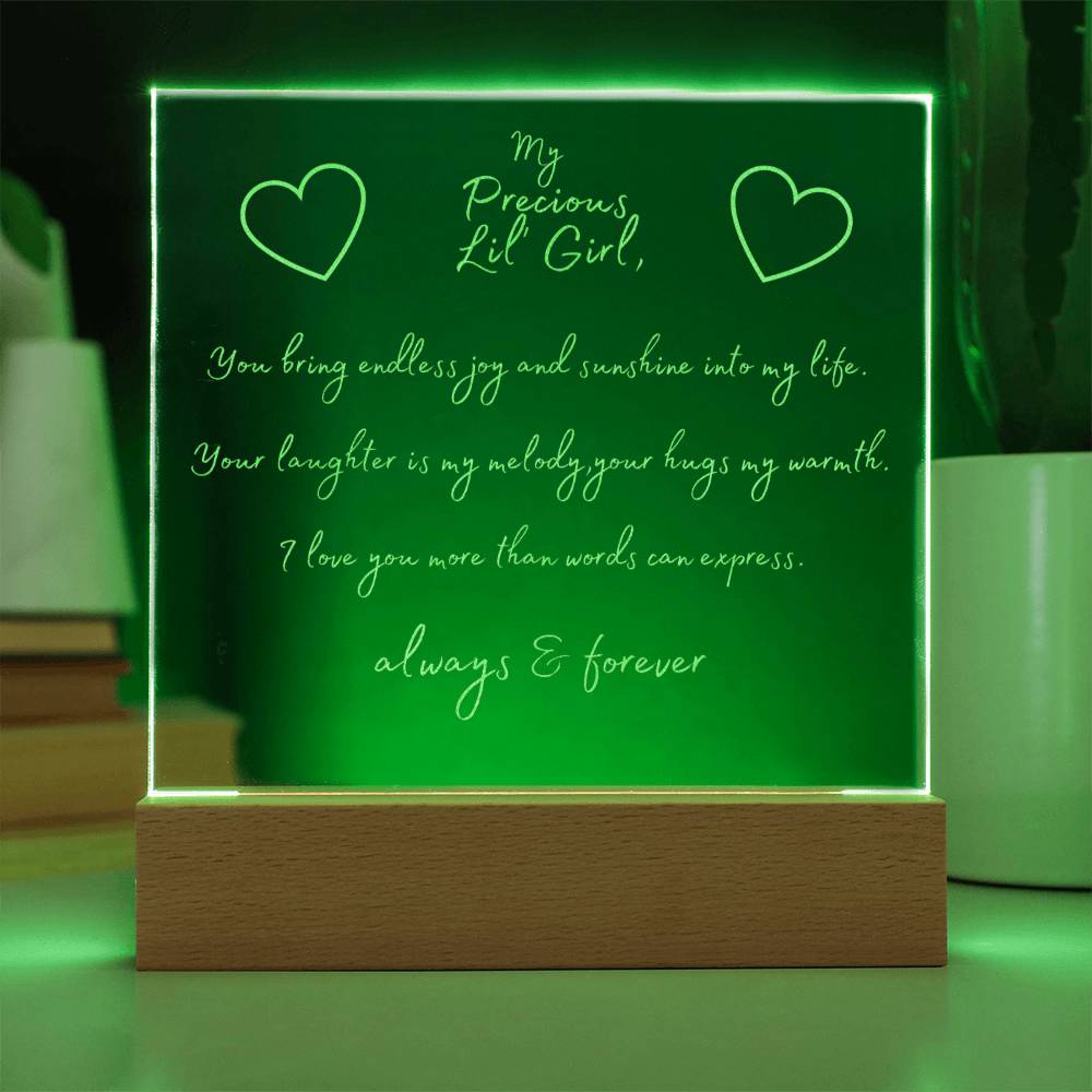 "You Bring Endless Joy And Sunshine Into My Life" Multi-Color LED Nightlight