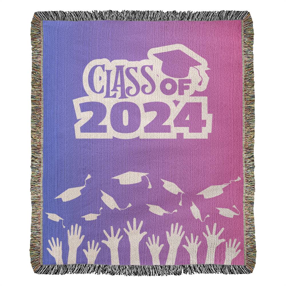 Class of 2024 - Woven Heirloom Blanket - 100% Cotton