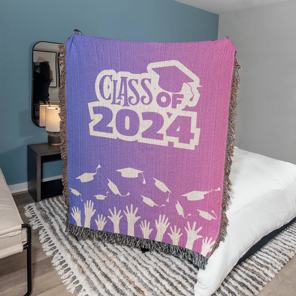 Class of 2024 - Woven Heirloom Blanket - 100% Cotton