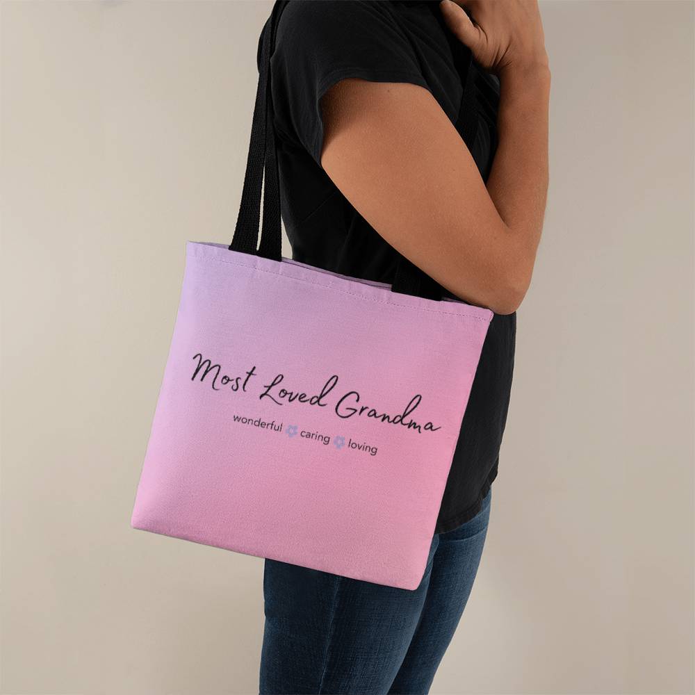 Most Loved Grandma - 18" x 18" Tote Bag