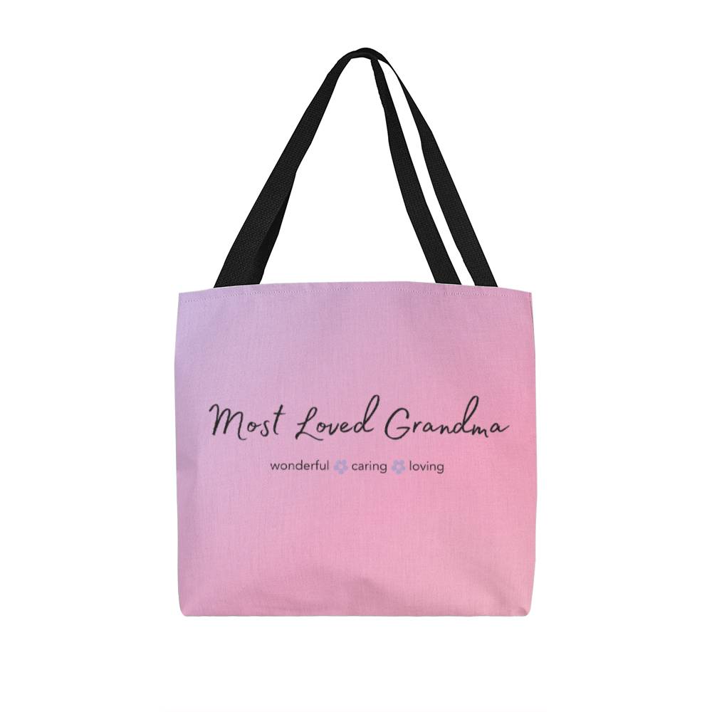 Most Loved Grandma - 18" x 18" Tote Bag