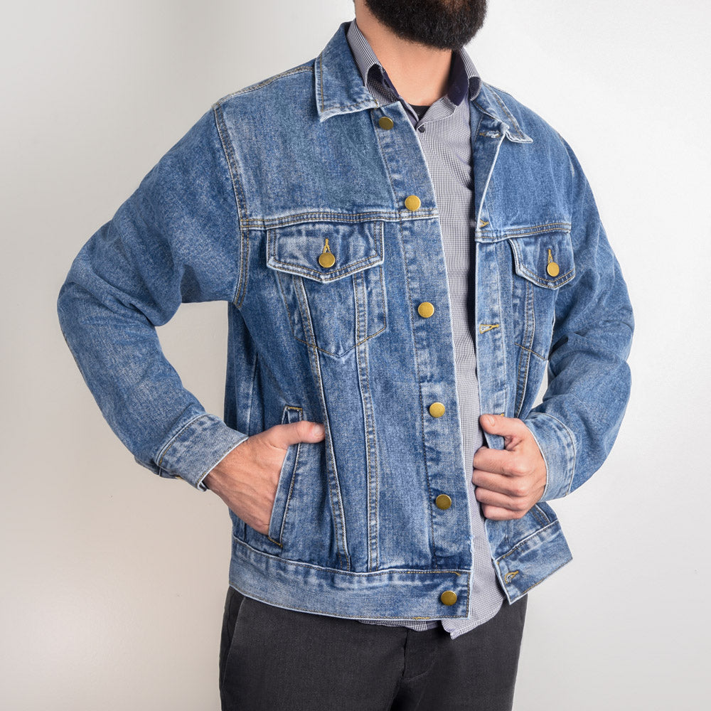 Extremely Social Dog Dad Denim Jacket