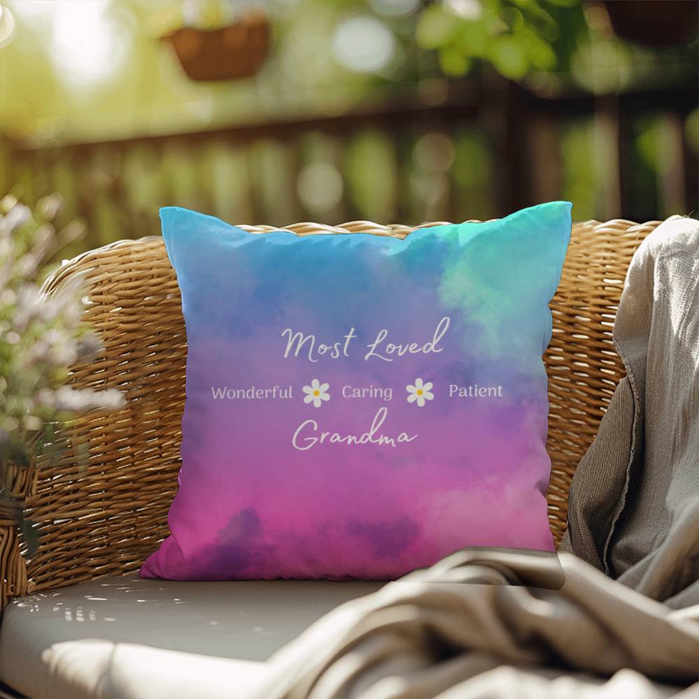 For Your Most Loved Grandma - Outdoor Pillow