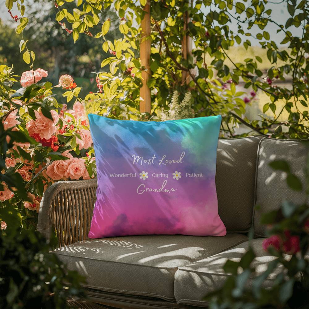 For Your Most Loved Grandma - Outdoor Pillow