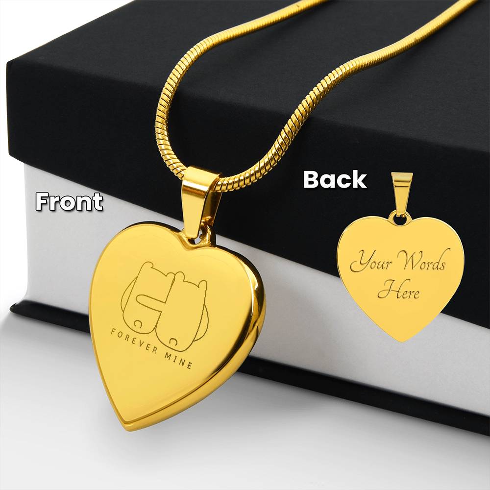 "Forever Mine" - Personalized Engraved Heart Necklace