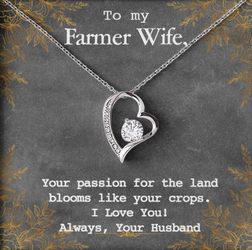 Forever Love To My Farmer Wife Necklace