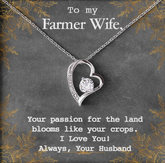 Forever Love To My Farmer Wife Necklace