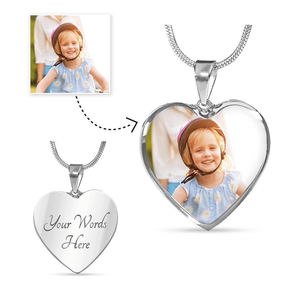 Upload Your Photo Personalized Necklace - Happy Birthday